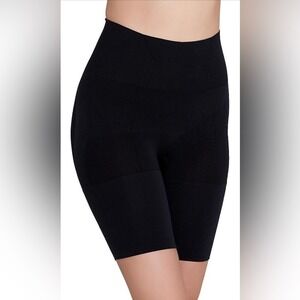 Red Hot by Spanx Mid-Thigh Short Very Black Seamless Shaping FS3915 Women 1X